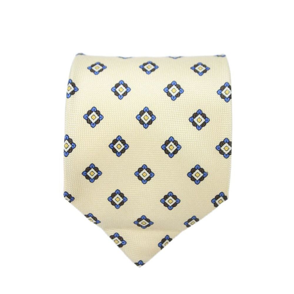 Jacobs Ties Men Geometric Print Classic Tie Yellow
